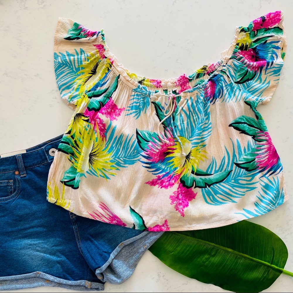 Rip Curl Flutter Sleeve Floral Swing Top (b1)